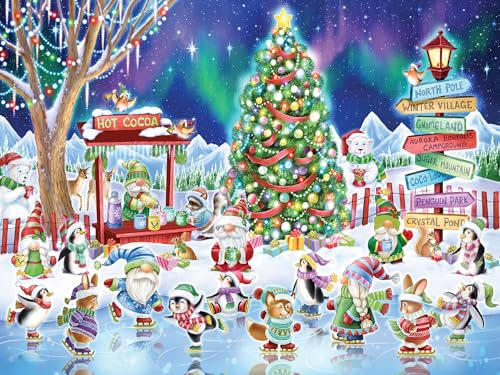 Vermont Christmas Company Puzzle de Noël 550 pièces entièrement emboîtables et de Forme aléatoire 61 x 45,7 cm