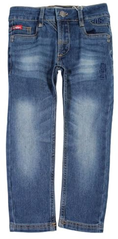 Lee Cooper, Jeans, Bambini, (da 4 a 14 Anni), Pantaloni, Chino, Jogging, Leggings, Shorts, Sneakers, Slim Fit, Estate, Comfort, Bambini, Ragazzo, Ragazza, Modello GLC2418 J Blue S1-4A