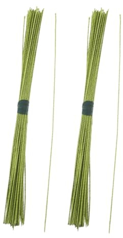 Hemobllo 50 Pezzi Fili per Steli Floreali Verdi in Ferro Avvolti in Carta, Filo Resistente a Piegature per Composizioni Floreali e Artigianato Fai da Te