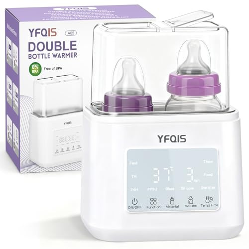 Chauffe Biberon, Chauffe Lait Maternel 10 En 1, Chauffage Rapide Au Bain-Marie Pour Le Lait Maternel Et Les Aliments, Fonction Maintien Au Chaud Pendant 24h Avec Arrêt Automatique, Sans BPA