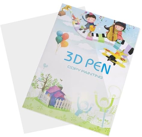 Lot de 40 pochoirs pour stylo 3D, réutilisables, avec film transparent, papier épais pour impression 3D, modèles créatifs pour enfants et débutants, idéal pour la maison et l'école