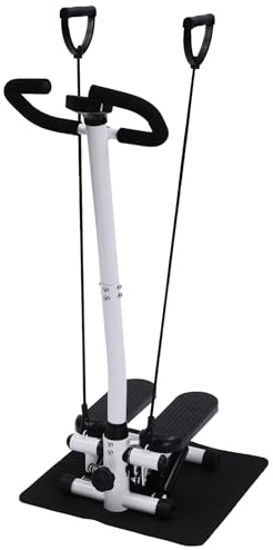 Träningstepper med styre träning stair stepper med matta och realtidsvisning quiltad maskin 150 kg lastkapacitet stepper swing för hem kontor gym