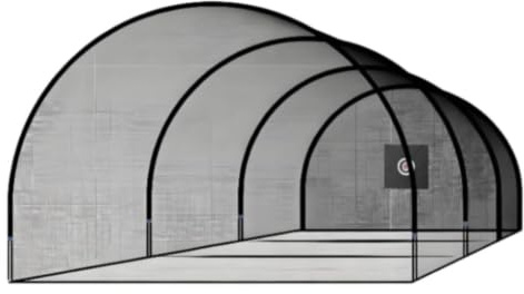 Hellery Jaula Bateo Béisbol Compacta Jaula Bateo Versátil Red Béisbol y Sóftbol con Arco para Bateadores, 30-13-9FT Red De Tres Lados