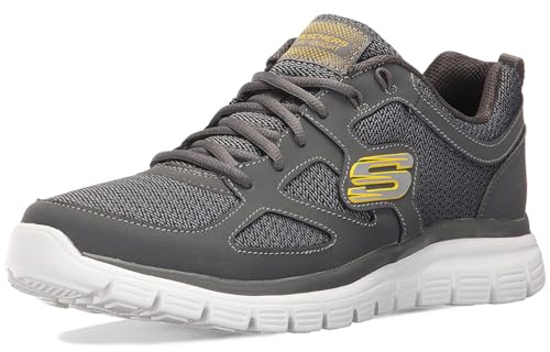 Skechers Burns Agoura, Men's Low-Top Sneakers, Charcoal Lime, 10.5 UK
