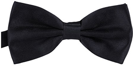 Sophie & Jules Fliege Schleife gebunden und verstellbar mit Hakenverschluß 12 x 6 cm Schwarz