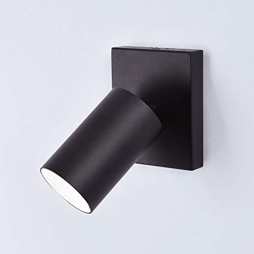 max K O M F O R T LED Deckenleuchte schwarz 1x GU10 Fassung schwenkbar Deckenlampe Deckestrahler Deckenspot Wandleuchte 865-1