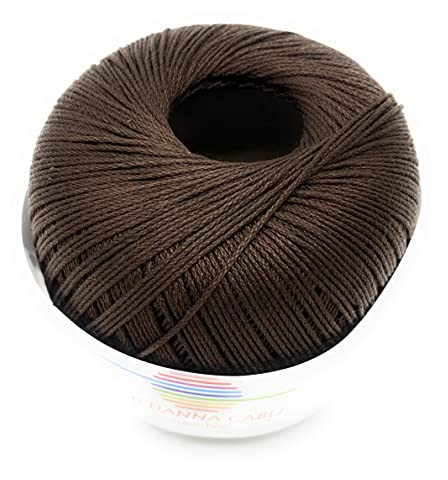 Hanna Cable,50 g,Häkelgarn,Filethäkelgarn,175m Lauflänge,NS2-2,5, (1690 braun)