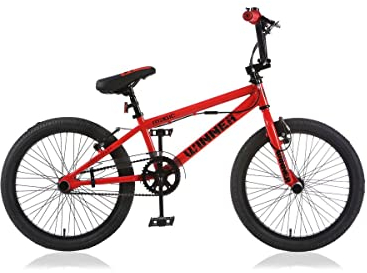 T&Y Trade 20 Zoll BMX Kinder MÄDCHEN Sport Jugend Jungen Fahrrad Rad KINDERFAHRRAD 360° Rotor Freestyle Bike Winner ROT