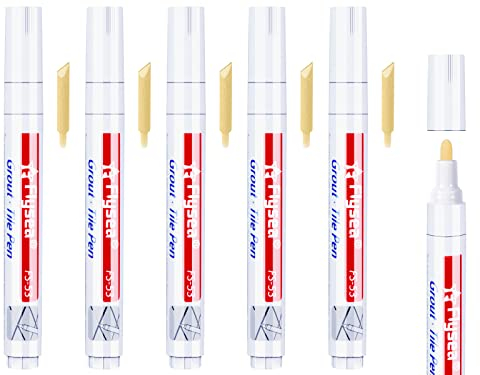 Rotulador juntas azulejos blanco 5 palos repuesto para rotuladores lechada de azulejos pared piso baños y cocina