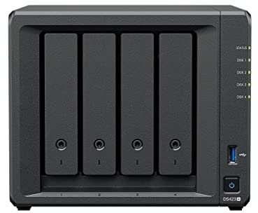 Synology DS423+ 4-Bay Diskstation NAS (Intel Celeron J4125 4-Core 2GB Ram 2xRJ-45 1GbE LAN-Port) 16TB Bundle mit 4 x 4TB Seagate IronWolf NAS HDDs