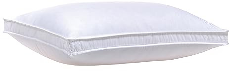 Tata Home Guanciale Cuscino Letto Sostenuto e Traspirante Fodera in 100% Cotone Percalle con Soffietto Dimensioni 50X80 cm