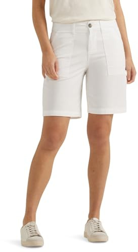 Lee Women's Ultra Lux Comfort with Flex-to-Go Utility Bermuda Short Bright White 10
