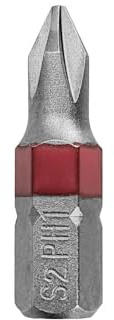 WOLFPACK LINEA PROFESIONAL Embouts longs, tournevis cruciforme n° 1 (2 pièces). Acier S2 au chrome vanadium. Embouts hexagonaux, tournevis points,