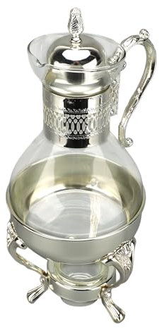 Cafetera Turca Vintage, Tetera de Vidrio, Tetera Turca, Vasos árabes Antiguos para Servir, café con Leche Decorativo para Cocina, Hogar, Juego de Cafetera de Vidrio, Jarra de