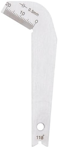 Brocas Helicoidales de 118 Grados Medidor de ángulo Medidor de Centro de Pulido Herramientas de Afilado Medidores de ángulo de Broca Herramientas de Afilador de Taladro de Acero