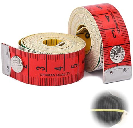 2 Rollen Schneidermaßband, 180 Cm/60 Zoll Maßband Mit Doppelseitiger Farbskala und Knöpfen - Weiches Band für Nähen, Alltag Zu Hause, Handwerker