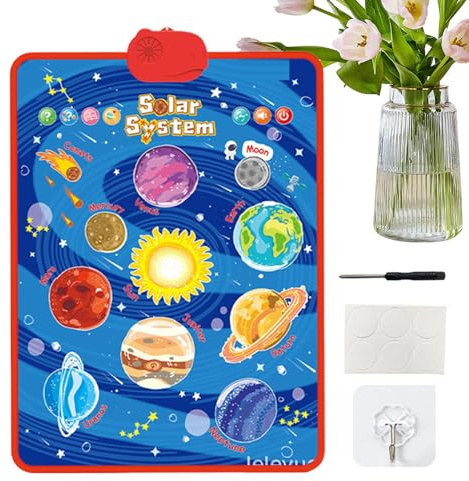 Lavagna educativa da parete, in PVC, 41 x 55,5 cm, poster elettronico interattivo 'alfabeto, carta da parete per bambini in età prescolare, con funzione vocale e funzionamento a batteria