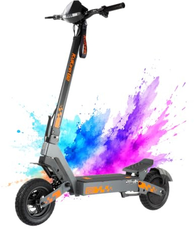 KuKirin G2 Electric Scooter for Adults, Long Range Foldable E Scooter, 55km Range, 10-Inch Off-Road Tyres, Dual Suspension, Dual Brakes, Touch Display, IPX4 Water Resistant, EN17128