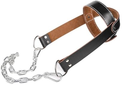 KIXZSAZ Cintura per la testa per esercizi sportivi per il collo, powerlifting, boxe, allenamento, imbracatura per il collo, catena resistente per lo sviluppo muscolare,