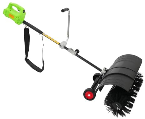 Barredora manual 2 en 1 y soplador, soplador de hojas con batería, 7000 – 9000 rpm, barredora de mano con protección contra sobrecalentamiento para patio, entrada, terraza, nieve, polvo, basura y
