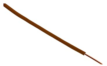 Zenitech - Câble d'Alimentation Électrique H07V-U 1,5 mm² - Conducteur Monobrin avec Isolant PVC - Usage Intérieur - Raccordements Résidentiels - Tension Nominale Jusqu'à 700V - 10 m - Marron