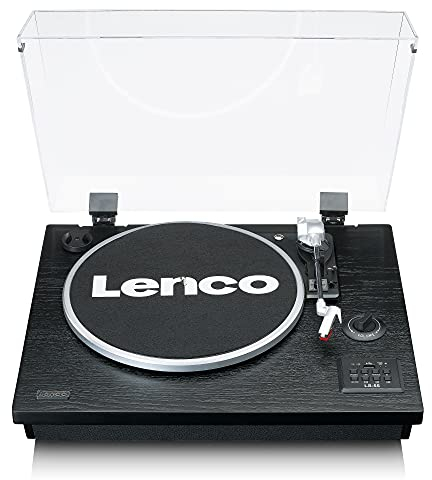 Lenco Vinyl Platina LS-55 - Vinyl Platina med inbyggda högtalare - Bluetooth-mottagning - Direkt MP3-kodning över lagringsmedium - 2 x 5 Watt RMS - USB-ingång - AUX - svart