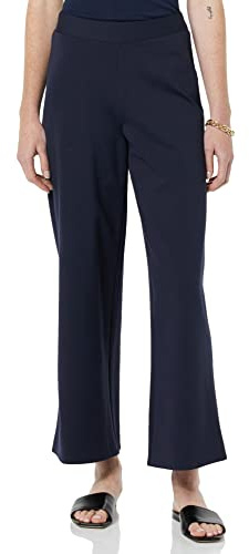 Amazon Essentials Donna Pantaloni Eleganti Cropped a Gamba Larga Pull-On