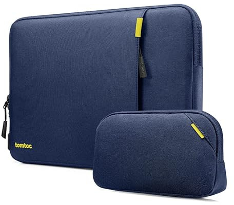 tomtoc 360° Funda para 15 Pulgadas Nuevo MacBook Air M5/A3448 (2026), M4/A3241 (2025), M3/A3114, M2/A2941, 15‘’ Surface Laptop 7/6/5/4/Copilot+ PC, Protección Bolsa para portátil con Accesorios