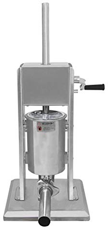 Sausage Stuffer Vertical Kitchen Machine - Meat Stuffing Maker Kit with 5 Size Professional Filling Nozzles Attachment 3L, Commercial and Household Use