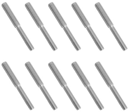 10x 80mm Double End Threaded Stud Screw Bolts 304 Stainless Steel Reduction Thread Adapter for Structural Columns Fasteners (M8 to M10)