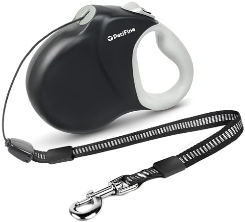 PetiFine Retractable Dog Leash,30 FT Heavy Duty Dog Walking Leash for Medium Large Dogs up to 110 lbs, Upgraded No Tangle Long Retractable Dog Lead