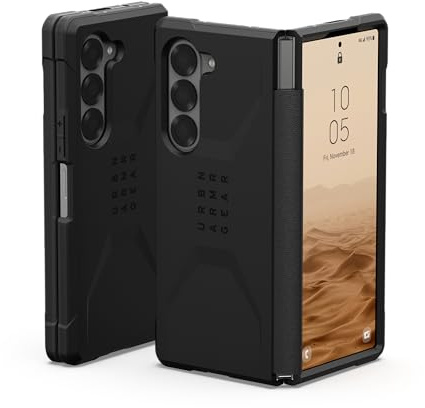 Urban Armor Gear Civilian Case para Samsung Galaxy Z Fold 6 Funda (Designed for Samsung Certificación Oficial, Compatible con Carga inalámbrica, Resistente a caídas) Negro