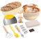 NZQXJXZ Bread Banneton Proofing Basket Set, 10 Inch Large Rattan Banneton for Sourdough with Dough Whisk, Dough Scraper, Bread Lame, Cloth Liner