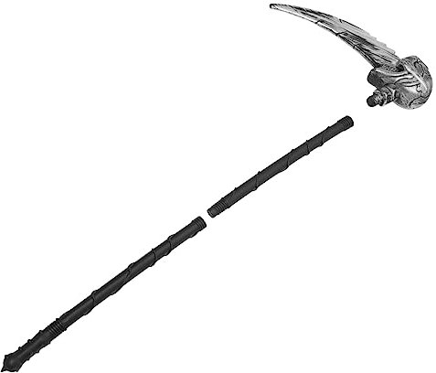 LIFKOME Faucille d'halloween Haloween Hallowen décoration d'halloween Décoration Simulation faucheur Effrayant crâne Faucille Faux Sinistre Zombi Cosplay Faucille Accessoire en Plastique