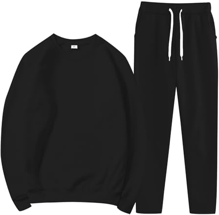 HOOUDO travel outfit women Tracksuit Womens Full Set Long Sleeve Sweatshirts Sweatpants Loungewear Sets with Pockets Sweatshirt Pants Joggings Suits Sportwear Yoga Gym Workout Outfits Activewear