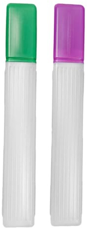FIXOSHEE Contenitori per Riporre Aghi da Cucito e Uncinetto in Plastica Custodie per Maglieria 2 Pezzi Verde e Viola Organizer Tubi per Maglia per Uso Domestico e Professionale