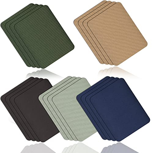 Stryklappar jeans, 20 st lappar att stryka, jeanslappar för strykning, färgglada stryklädappar tyglappar för jeans och kläder, hålreparation dekoration, 9,5 x 12,5 cm
