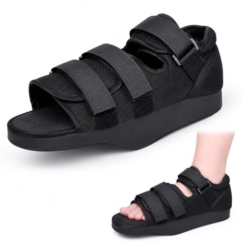 Chaussure de Décharge de l'Avant-Pied Post-Opératoire Botte de Marche Médicale pour Fracture d'Orteil Hallux Valgus Chirurgie Orthopédique Ajustable Unisexe(M)