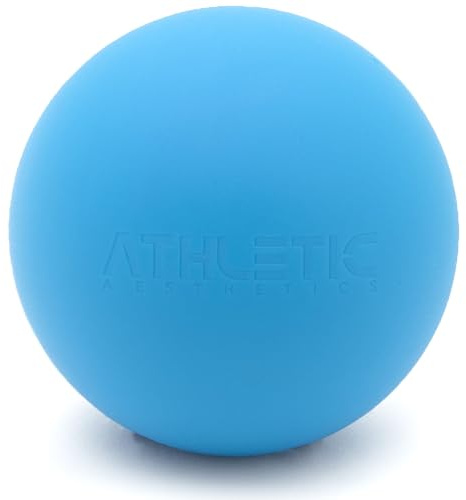 Balle de massage [6 cm de diamètre] – Convient comme balle de crosse et balle de fascias pour l'auto-massage et la thérapie des points de déclenchement (traitement précis des tensions) (bleu)