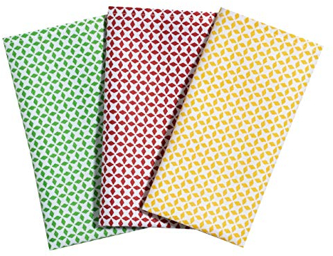 Taschentücher aus Stoff, waschbare, wiederverwendbare Öko Stoff-Taschentücher aus Baumwolle, 3 Taschentücher - Made in Germany (Japan)