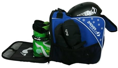 Driver13 kinderskischoentas (bootbag), tas pour kinderskischoenen et snowboardboots, draaggreep, Bleu