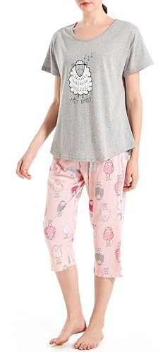 BERDITH Soft Feel Women's Pyjama Sets Plus Size Pyjamas for Women Cotton Blend Comfort Womens Pjs Nightwear Ladies Pajamas for Women