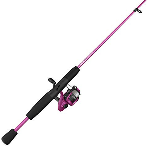 Zebco, 202, Spincast Rolle und Angelrute Combo, 1,5 m, 15,2 cm, 2-teilige Angelrute, Größe 30 Rolle, Rechtshänder Retrieve, Vorgespult mit 4,5 kg Cajunschnur, Schwarz/Rot