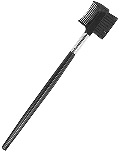 1 Wimpernkämme & Brauenbürstchen,Augenbrauenkamm, Augenbrauenbürste mit Kamm Doppelseiten, Augenbrauenbürstchen,Wimperntrenner Werkzeug für Frauen Make-up Kosmetik -Schwarz