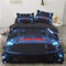 Bettwäsche Sportwagen Muster Bettbezug Set 3Teilig, Amerikanischer Hochleistungs-Sportwagen Mit Hinterradantrieb Bettwäsche-Sets 155x220cm mit 2 Kissenbezüge 80x80cm, Weiche Allergiker Bettdeckenbezug
