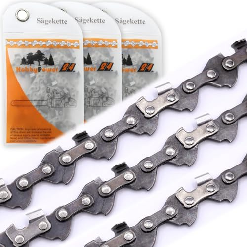 3 chaînes de tronçonneuse, chaînes de rechange, demi-ciseaux, pour longueur d'épée de 192 mm, 32TG, 1,1 mm, compatible avec les scies sans fil Parkside, élagueuse d'arbustes PGHSA 20-Li A1 B1