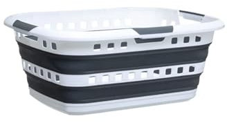 Solty - Cesto Ropa Sucia Plegable 45 L | Cesta de Lavandería con Asas Ergonómicas y Diseño Compacto | Cesto Plegable Grande para Ropa o Colada