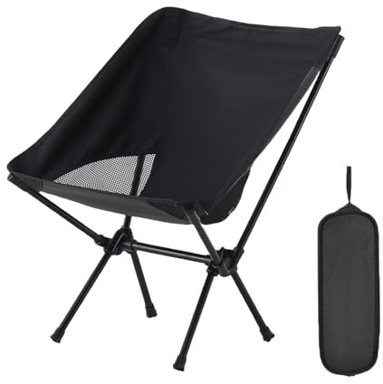 Berelin Campingstuhl Faltbar Tragbarer Ultraleichter Camping Stuhl mit Tragetasche für Erwachsene, Outdoor Klappstuhl für Camping, Rucksackreisen, Picknick, Angeln, Wandern und mehr
