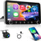 [2+64G] Radio de Coche con Pantalla Táctil Android 15 1 DIN de 10,36 Pulgadas, Radio con Pantalla Táctil IPS 1 DIN - Inalámbrica Carplay & Android Auto, WiFi, GPS, SWC + Cámara de Marcha Atrás