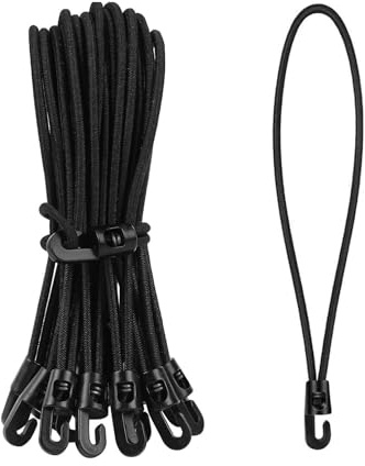 ROYJJ 20Pcs Elastic Bungee Cord with Hook Light Weight Bike Rope Tie Luggage Cord Tent Band Strap Rope Elastic Rope Expander Rubber stretcher with hook